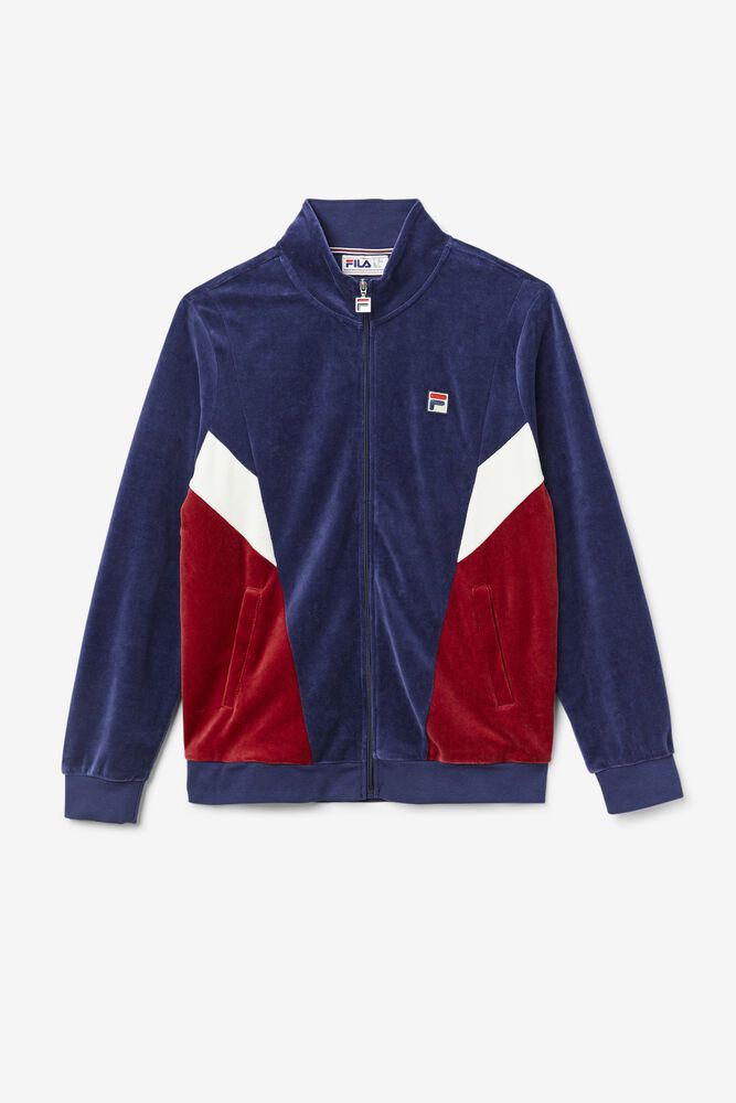 Fila Jakke Herre Mørkeblå Marten Velour IRV-582497